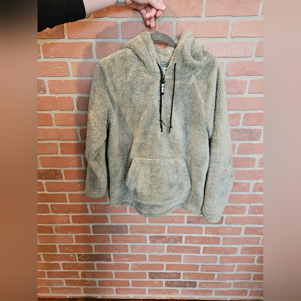 PINK teddy green hoodie